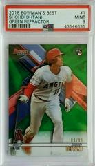 Shohei Ohtani [Green Refractor] Baseball Cards 2018 Bowman's Best Prices