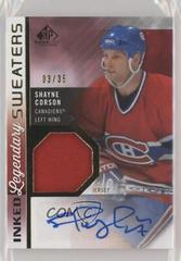Shayne Corson #IS-CO Hockey Cards 2021 SP Game Used Inked Sweaters Autograph Prices