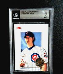 Mark Prior [Rookie Prominence Graded] Baseball Cards 2001 Fleer Authority Prices