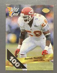 Derrick Thomas [100 Stripe] #71 Football Cards 1993 Wild Card Prices
