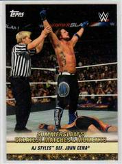 AJ Styles def. John Cena Wrestling Cards 2019 Topps WWE SummerSlam Greatest Matches & Moments Prices