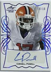 Cornell Powell [Purple] #BA-CP1 Football Cards 2021 Leaf Trinity Signatures Prices