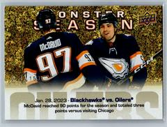Connor McDavid [Gold] #MS-50 Hockey Cards 2023 Upper Deck Monster Season Prices
