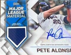 Pete Alonso #MLMA-PA Baseball Cards 2022 Topps Major League Material Autographs Prices