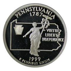 1999 S [SILVER PENNSYLVANIA PROOF] Coins State Quarter Prices