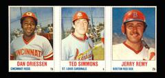 Dan Driessen, Jerry Remy, Ted Simmons [Hand Cut Panel] Baseball Cards 1978 Hostess Prices
