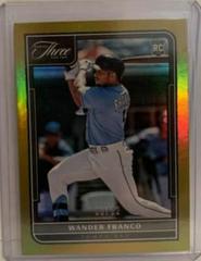 Wander Franco [Holo Gold] #102 Baseball Cards 2022 Panini Three and Two Prices