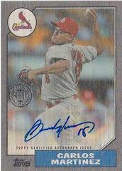 Carlos Martinez [Ash Wood] #1987A-CM Baseball Cards 2017 Topps 1987 Autographs Prices