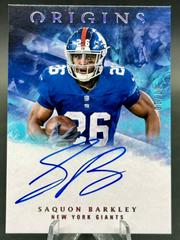 Saquon Barkley [Turquoise] #RA-SB Football Cards 2018 Panini Origins Rookie Autographs Prices