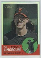 Tim Lincecum [Refractor] #HP52 Baseball Cards 2012 Topps Heritage Chrome Prices