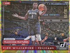 Zion Williamson [Yellow Laser] #22 Basketball Cards 2021 Panini Donruss Franchise Features Prices