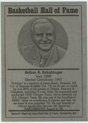 Arthur Schabinger Basketball Cards 1986 Hall of Fame Metallic Prices