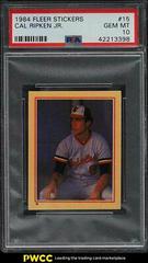 Cal Ripken Jr. #15 Baseball Cards 1984 Fleer Stickers Prices