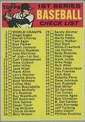 Checklist 1-132 #9 Baseball Cards 1970 Topps Prices