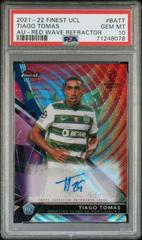 Tiago Tomas [Red Wave] Soccer Cards 2021 Topps Finest UEFA Champions League Autographs Prices