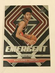Anfernee Simons #24 Basketball Cards 2018 Panini Prizm Emergent Prices