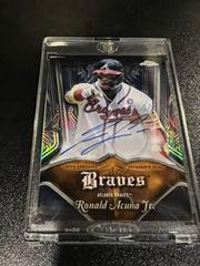 Ronald Acuna Jr. [Orange] #PA-RA Baseball Cards 2022 Topps Chrome Pinstriped Autographs Prices