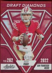 Brock Purdy [Spectrum Red] #DD-2 Football Cards 2023 Panini Absolute Draft Diamonds Prices