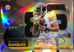 Hines Ward #BTN-HWA Football Cards 2021 Panini Playoff Behind the Numbers Prices