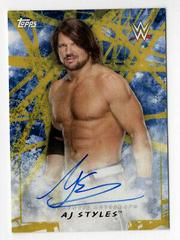 AJ Styles [Gold] Wrestling Cards 2018 Topps WWE Road To Wrestlemania Autographs Prices