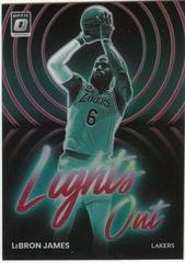 LeBron James [Red Gold Wave] Basketball Cards 2022 Panini Donruss Optic Lights Out Prices