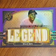 Willie Mays [Amethyst] Baseball Cards 2022 Topps Triple Threads Relics Legends Prices