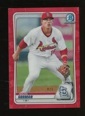 Nolan Gorman [Red Refractor] Baseball Cards 2020 Bowman Draft Chrome Prices
