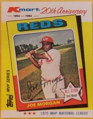 Joe Morgan #28 Baseball Cards 1982 Kmart Prices