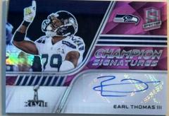 Earl Thomas III [Pink] Football Cards 2022 Panini Spectra Champion Signatures Prices