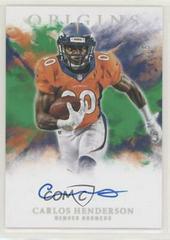 Carlos Henderson [Green] Football Cards 2017 Panini Origins Rookie Autographs Prices