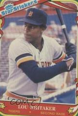 Lou Whitaker Baseball Cards 1987 Fleer Star Stickers Prices