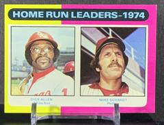 Home Run Leaders [Dick Allen, Mike Schmidt] #307 Baseball Cards 1975 Topps Prices
