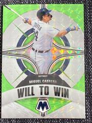 Miguel Cabrera [Green Fluorescent] Baseball Cards 2022 Panini Mosaic Will to Win Prices