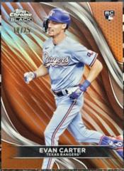 Evan Carter [Orange Refractor] #83 Baseball Cards 2024 Topps Chrome Black Prices
