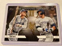 Aaron Judge, Babe Ruth [Gold] #TS-7 Baseball Cards 2023 Topps Update Time Spanning Tandems Prices