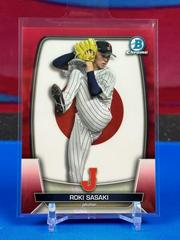 Roki Sasaki [Red] #WBC-49 Baseball Cards 2023 Bowman Chrome WBC Flag Refractor Prices