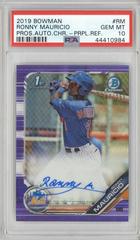 Ronny Mauricio [Purple Refractor] #PA-RM Baseball Cards 2019 Bowman Prospect Autographs Prices