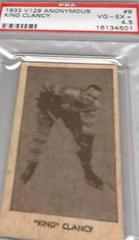 King Clancy Hockey Cards 1933 V129 Anonymous Prices