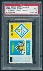Minnesota Twins [Los Angeles Dodgers] Baseball Cards 1962 Topps Stamp Panels Prices