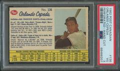 Orlando Cepeda [Perforated Hand Cut] #136 Baseball Cards 1962 Post Canadian Prices