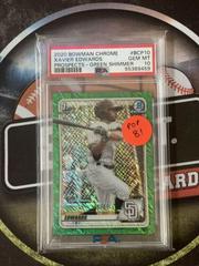 Xavier Edwards [Green Shimmer] #BCP-10 Baseball Cards 2020 Bowman Chrome Prospects Prices