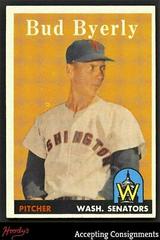 Bud Byerly [Photo Hal Griggs] #72 Baseball Cards 1958 Topps Prices