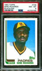 Gene Richards [Blackless] #708 Baseball Cards 1982 Topps Prices