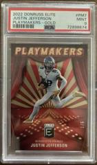 Justin Jefferson [Gold] #PM-7 Football Cards 2022 Panini Donruss Elite Playmakers Prices