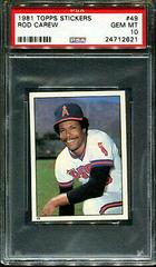 Rod Carew #49 Baseball Cards 1981 Topps Stickers Prices