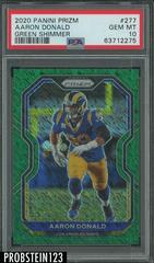 Aaron Donald [Green Shimmer Prizm] Football Cards 2020 Panini Prizm Prices