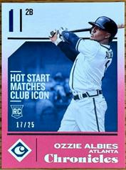 Ozzie Albies [Pink] Baseball Cards 2018 Panini Chronicles Prices