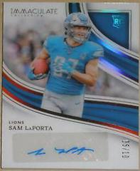 Sam LaPorta [Gold] #12 Football Cards 2023 Panini Immaculate Rookie Autograph Prices