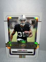 Zamir White [Gold] #ROY-ZWH Football Cards 2022 Panini Contenders Rookie of the Year Prices