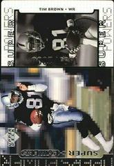 Tim Brown [Silver Die Cut] #S27 Football Cards 1998 Upper Deck Super Powers Prices